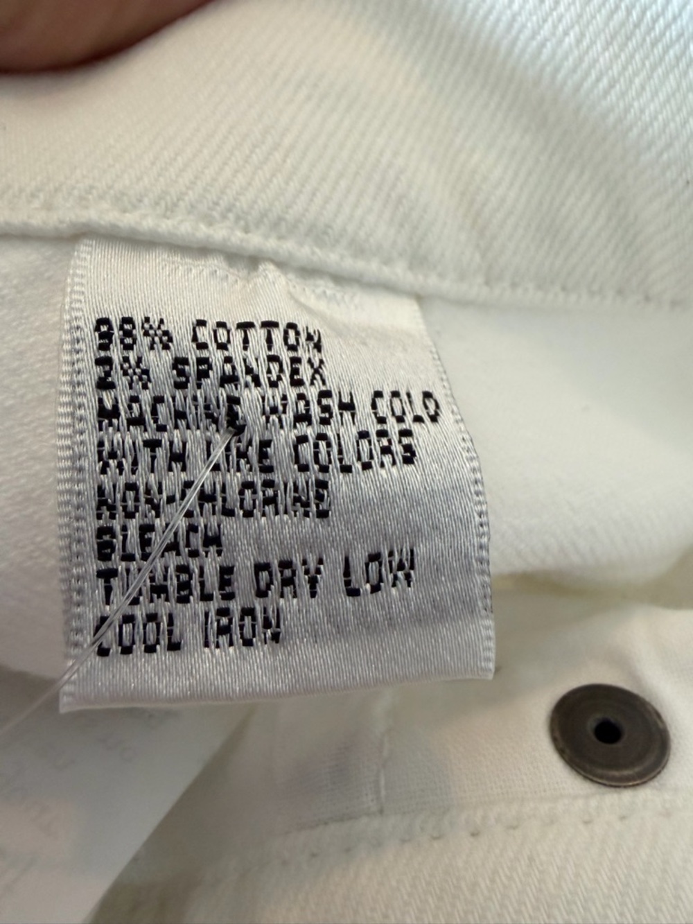 #616 Talbots White Straight-Leg Jeans — Clean Five-Pocket Design - Picture 9 of 9